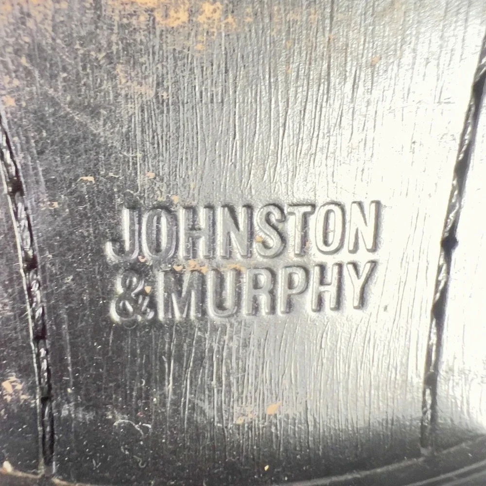 Johnston & Murphy Shoes Boys Size 1 Black Leather Cap Toe Oxford Dress Formal